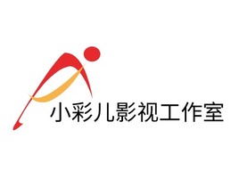 小彩儿影视工作室logo标志PPT模板