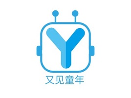 又见童年logo标志PPT模板