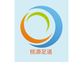 桃源足道养生logo标志PPT模板