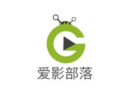 爱影部落logo标志PPT模板