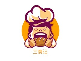 三食记店铺logo头像PPT模板