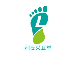 利氏采耳堂养生logo标志PPT模板