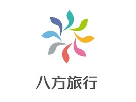 八方旅行logo标志PPT模板