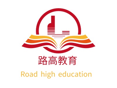 路高教育logo标志PPT模板