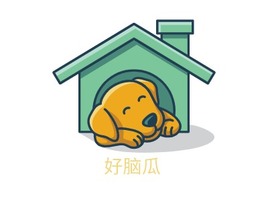 好脑瓜logo标志PPT模板