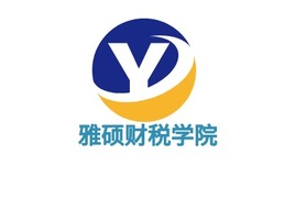 雅硕财税学院logo标志PPT模板