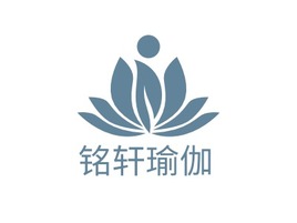 铭轩瑜伽logo标志PPT模板