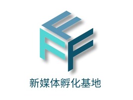 新媒体孵化基地logo标志PPT模板