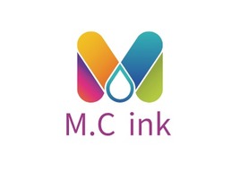 M.C ink企业标志PPT模板