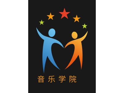 音 乐 学 院 logo标志PPT模板