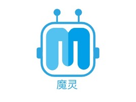 魔灵logo标志PPT模板