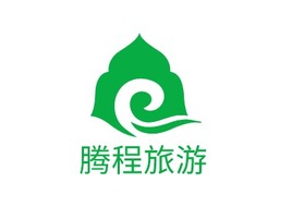 腾程旅游logo标志PPT模板