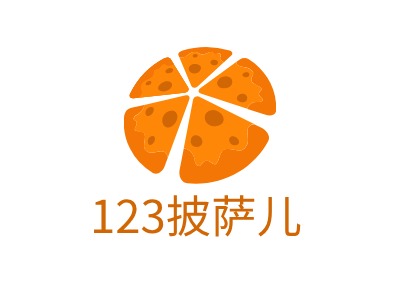 123披萨儿店铺logo头像PPT模板