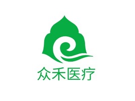 众禾医疗养生logo标志PPT模板