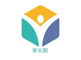 家长圈logo标志PPT模板