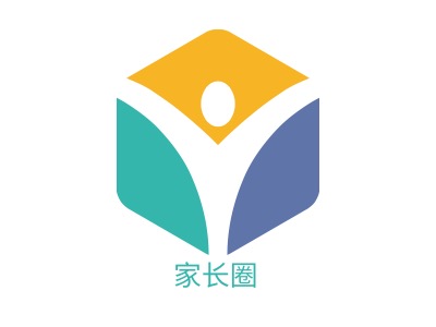 家长圈logo标志PPT模板