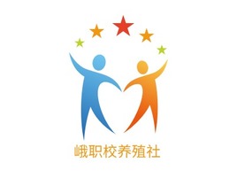 峨职校养殖社logo标志PPT模板