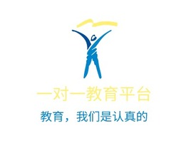 一对一教育平台logo标志PPT模板