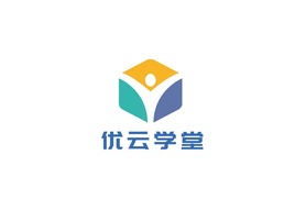 优云学堂logo标志PPT模板