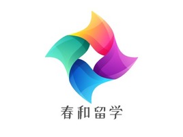 春和留学logo标志PPT模板