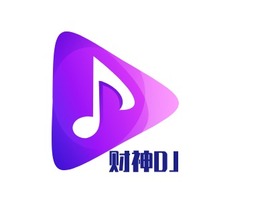 财神DJlogo标志PPT模板