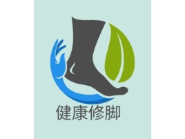 健康修脚养生logo标志PPT模板