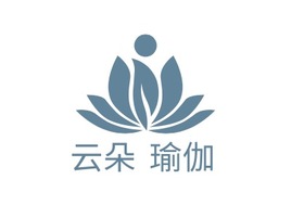 云朵o瑜伽logo标志PPT模板