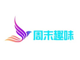 周末趣味logo标志PPT模板