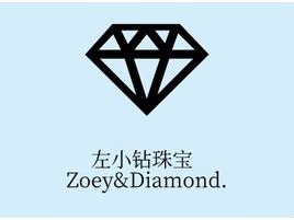 左小钻珠宝 Zoey&Diamond.店铺标志PPT模板