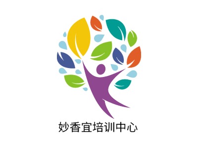 妙香宜培训中心logo标志PPT模板