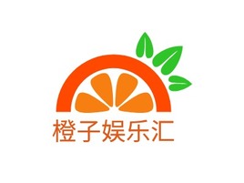 橙子娱乐汇logo标志PPT模板