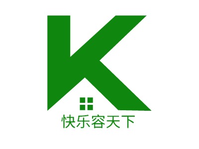 快乐容天下logo标志PPT模板