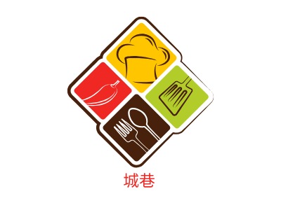 城巷店铺logo头像PPT模板