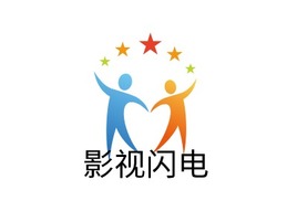 影视闪电logo标志PPT模板