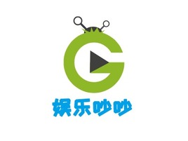 娱乐吵吵logo标志PPT模板