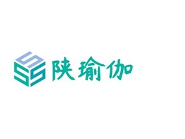 陕瑜伽logo标志PPT模板