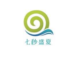 七秒盛夏logo标志PPT模板