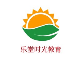 乐堂时光教育logo标志PPT模板