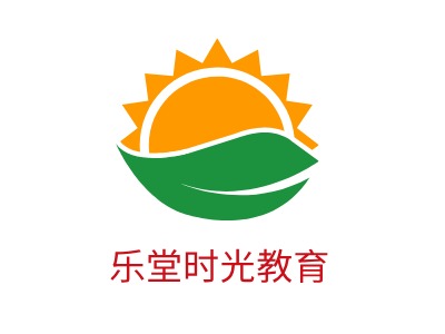 乐堂时光教育logo标志PPT模板