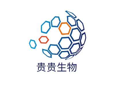 贵贵生物logo标志PPT模板