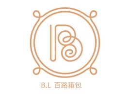 B.L 百路箱包店铺标志PPT模板