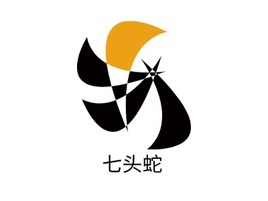 七头蛇logo标志PPT模板