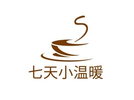 七天小温暖店铺logo头像PPT模板