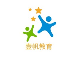 壹帆教育logo标志PPT模板