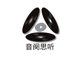 音阕思听logo标志PPT模板