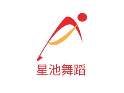 星池舞蹈logo标志PPT模板