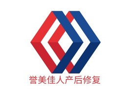 誉美佳人产后修复门店logo标志PPT模板