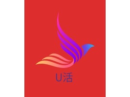 U活logo标志PPT模板