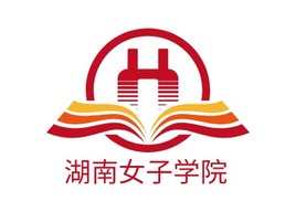 湖南女子学院logo标志PPT模板