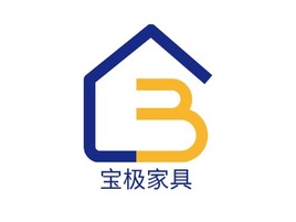 宝极家具企业标志PPT模板